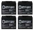 Mighty Max Battery 12V 18AH F2 SLA Replacement Battery for Vector VEC012B - 4 Pack ML18-12F2MP482